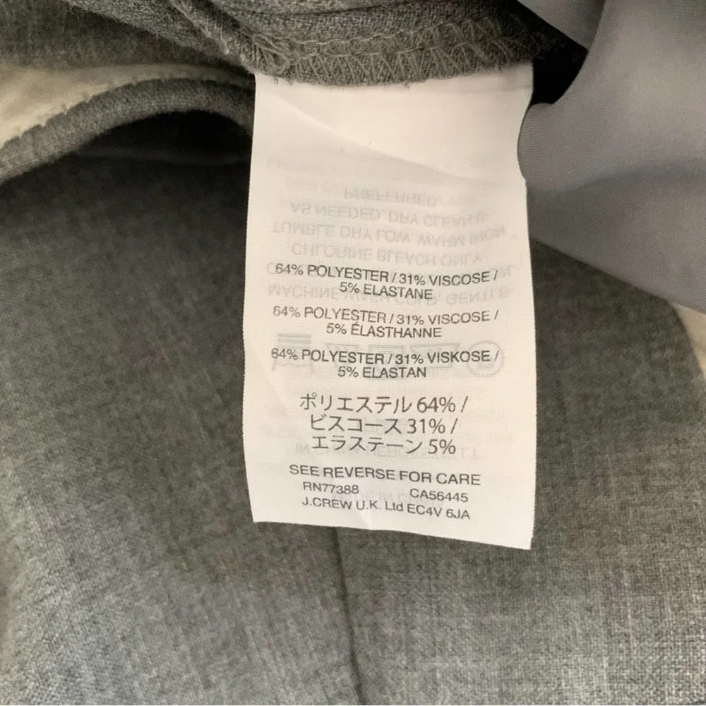 J Crew Gray Trousers Career Pants 00 - Picture 12 of 12
